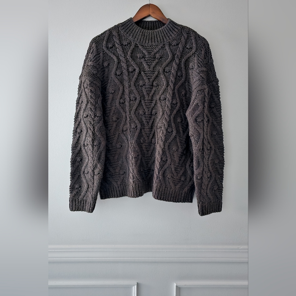 Cloth by RD cable knit bobble sweater